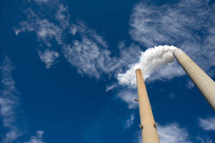 The smoke stacks at American Electric Po