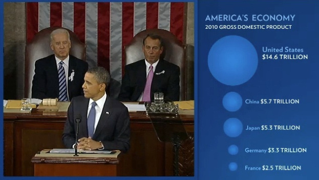 A screen grab from last year's "enhanced State of the Union," which is also available Tuesday on WhiteHouse.gov.