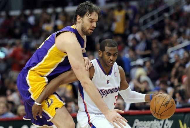 Pau Gasol had a hard time containing the speedy Chris Paul last year at Staples Center.