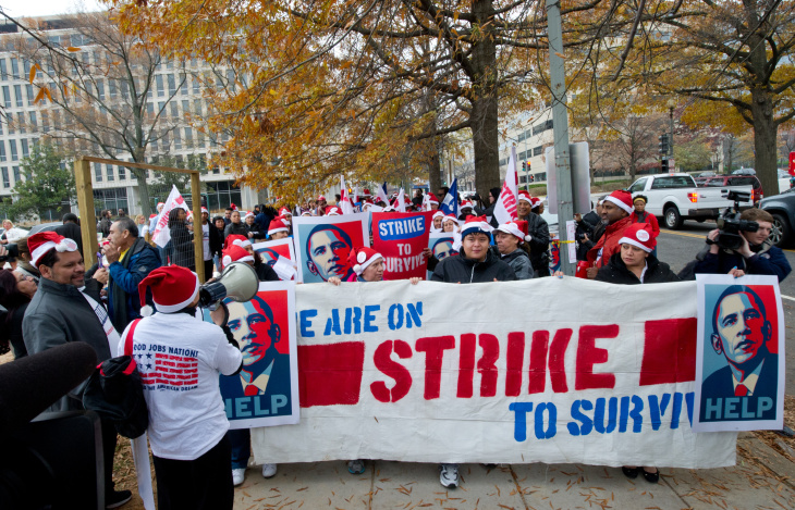 US-POLITICS-FAST FOOD-WAGE STRIKE