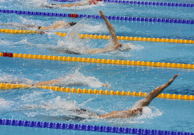 Swimming can be good exercise and beneficial for your back. Some trainers suggest starting with moves like the backstroke.