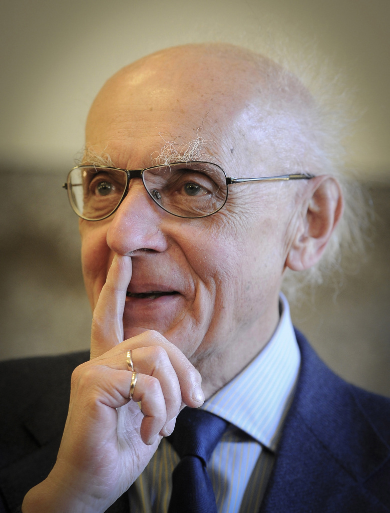 FILE - In this May 6, 2011 file photo Polish pianist and composer Wojciech Kilar is pictured in Katowice, Poland. Kilar, who wrote classical music works and scores for many films, including Roman Polanski's Oscar-winning "The Pianist" and Francis Ford Coppola's "Bram Stoker's Dracula," died Sunday, Dec. 29, 2013 in Katowice. He was 81.