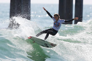 Alana Blanchard competes at the U.S. Open of Surfing on July 21, 2010.