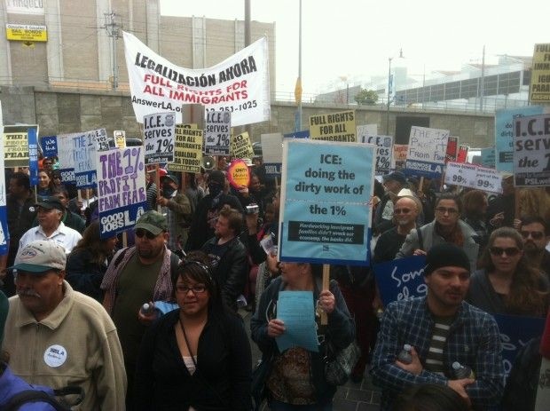 "Occupy ICE" protesters in Los Angeles, December 15, 2011