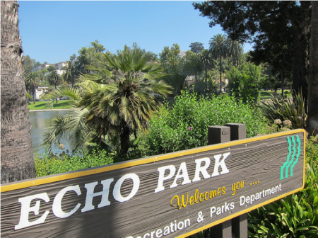 echo park sign lake