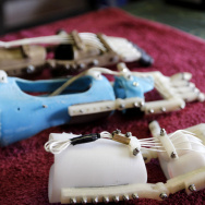 One version of the Robohand includes 3-D printed parts assembled with metal hardware. New parts can be easily "printed" as the child grows.