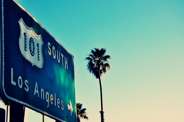 101 freeway los angeles dtla sign traffic