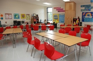 An empty classroom