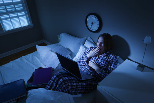 Using computer in bed