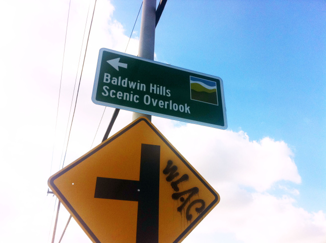 baldwin hills scenic overlook sign