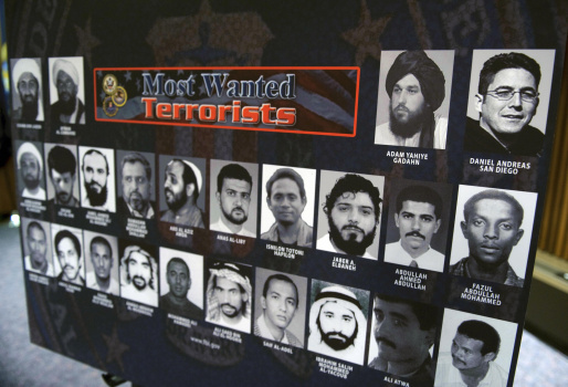A FBI most wanted terrorists poster show