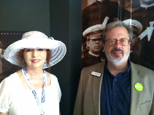 KPCC's Patt Morrison with museum historian Tom Hanchett.