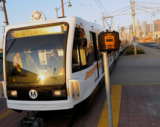 Gold Line station at Pico/Aliso.