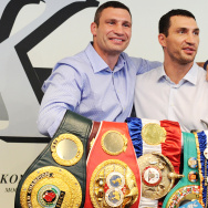 Ukrainian heavyweight boxers Wladimir Kl