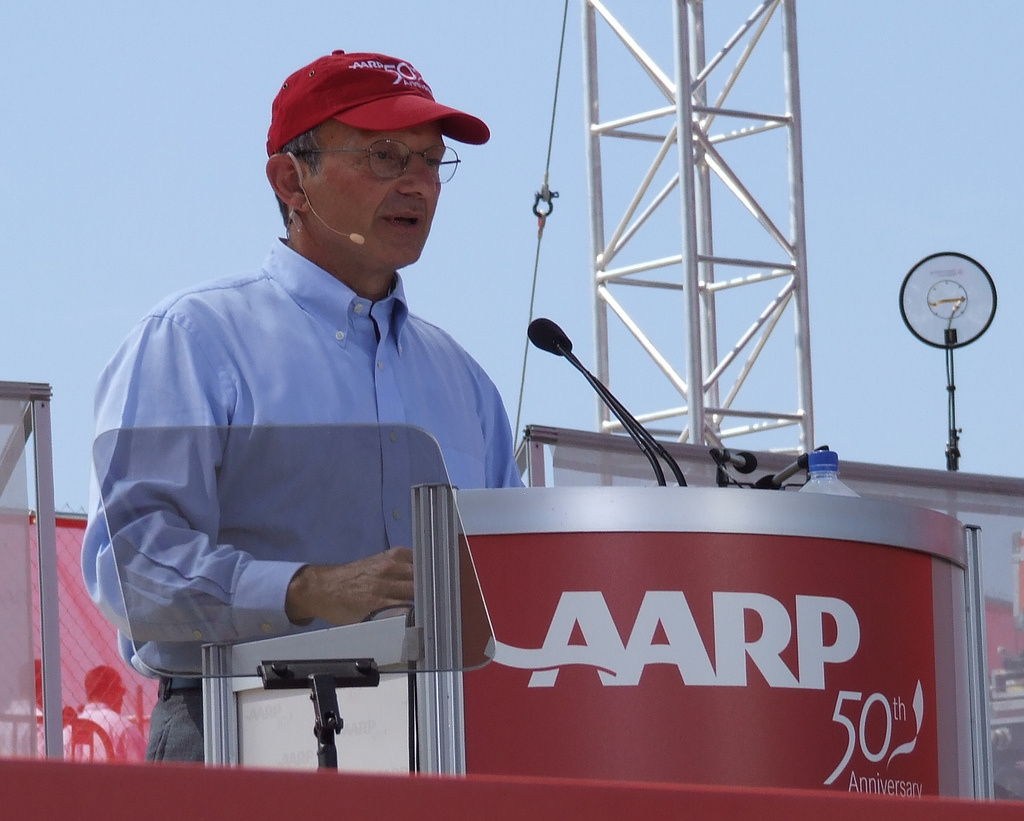 AARP CEO Bill Novelli speaks at AARP 50th anniversary event in 2008.