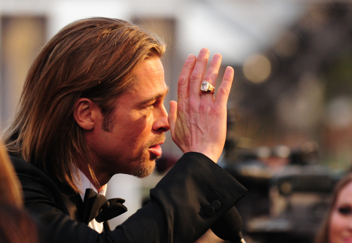Actor Brad Pitt arrives on the red carpe