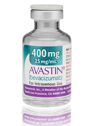 A bottle of Avastin, a breast cancer drug.