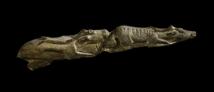 Swimming reindeer, Montastruc, France, 13,000 years old