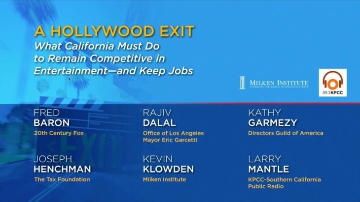 A Hollywood Exit: What California must do to remain competitive in entertainment -- and keep jobs