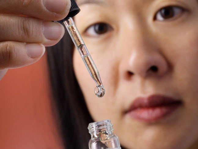 Otolaryngologist Sandra Lin uses under-the-tongue drops to treat patients with allergies at Johns Hopkins in Baltimore.