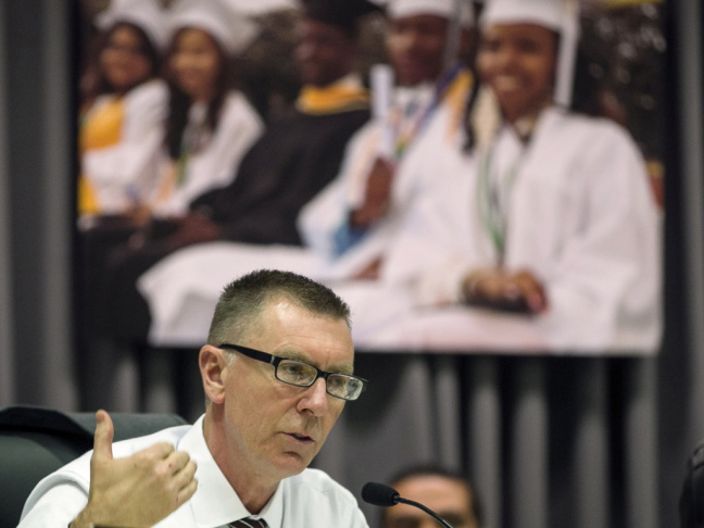 Los Angeles Unified School District Superintendent John Deasy in a photo taken last year. Deasy stepped down as head of the district on Thursday after a controversial tenure.