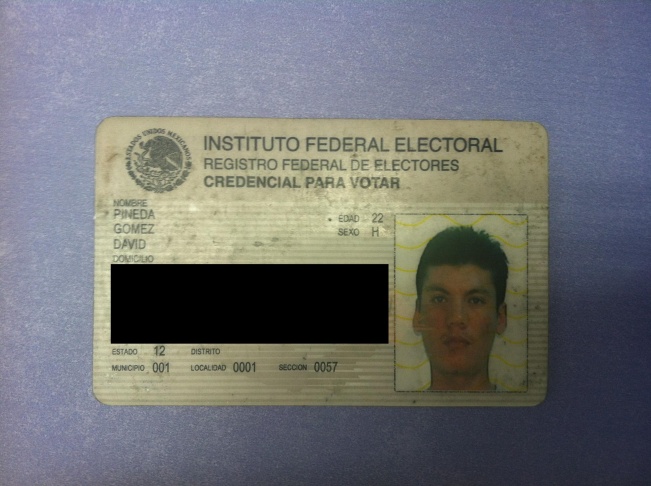Absentee voting card