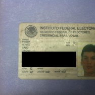 Absentee voting card