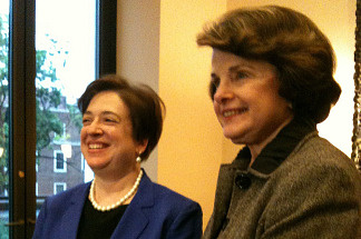 Supreme Court nominee Elena Kagan and Senator Dianne Feinstein.