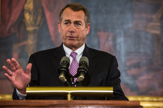 House Speaker Boehner Holds News Conference On Impending Fiscal Cliff
