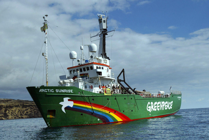 Greenpeace's ship the "Arctic Sunrise" in 2005.