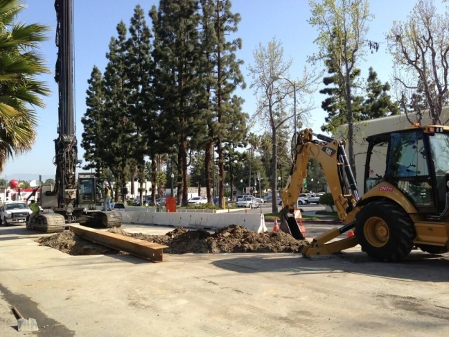 Construction has already started on Coldwater Canyon Avenue.