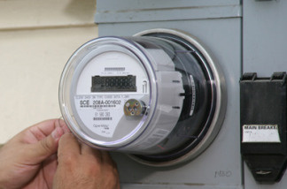 A Southern California Edison "smart meter."