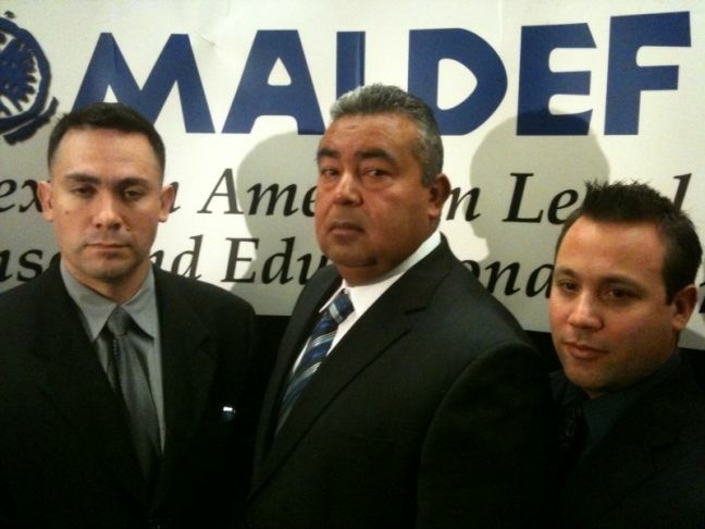 A federal jury Thursday awarded $3.5 million to three Latino Westminster Police Department officers in their discrimination and retaliation lawsuit against the city of Westminster and the current and three former city police chiefs. An attorney for the city and chiefs said the ruling may be appealed. (From left to right: Brian Perez, Jose Flores, Ryan Reyes).