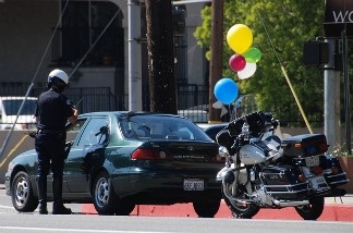 LAPD Traffic Stop on Woodman Ave. in Arleta CA.