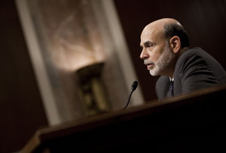 Federal Reserve Chairman Ben Bernanke speaks during a hearing of the Senate Banking, Housing and Urban Affairs Committee on Capitol Hill July 21, 2010 in Washington, DC.