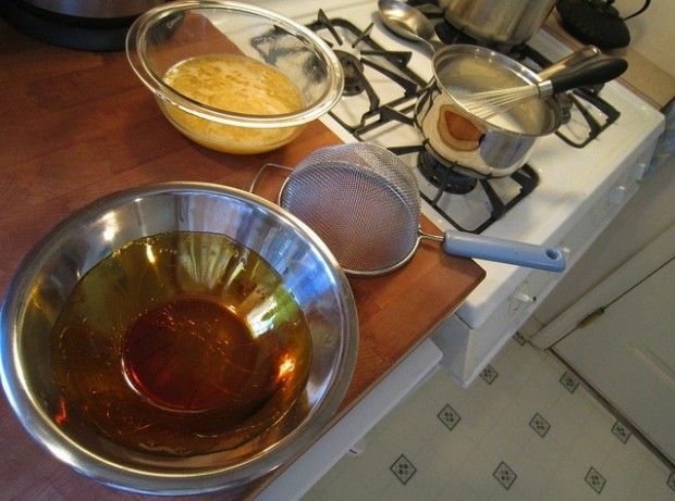 The makings of flan, September 2010