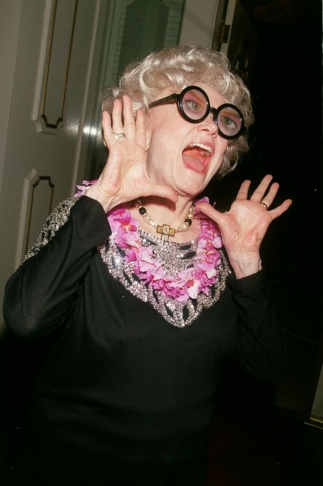 Phyllis Diller at Hawaiian Party
