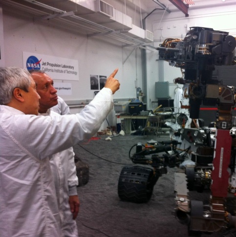 NASA Director Charles Bolden tours JPL in Pasadena