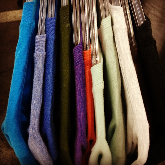 An array of tees from American Apparel.