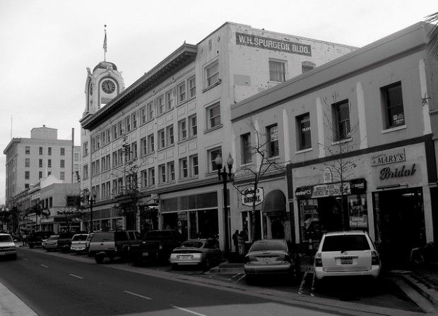 Fourth Street in downtown Santa Ana, January 2011