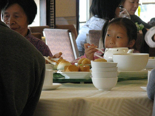 Diners at the Sea Harbour restaurant in Rosemead, Calif.
