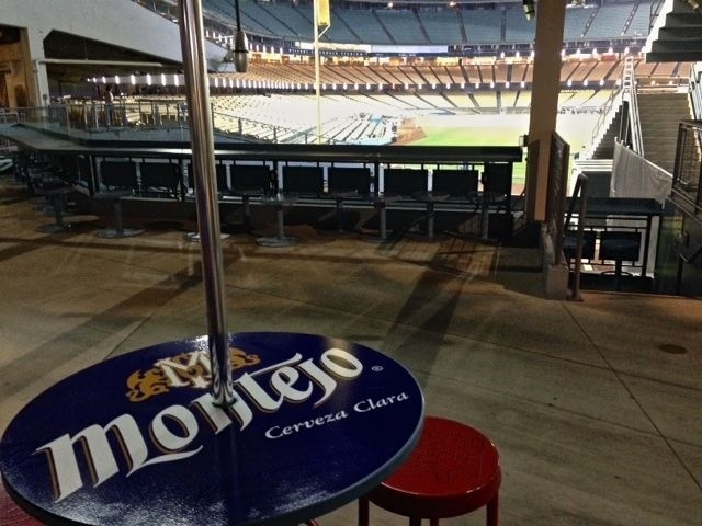 Montejo makes its U.S. debut at Dodger Stadium this weekend. An area in right field has been rebranded as the Montejo bar, instead of the Bud Light bar.