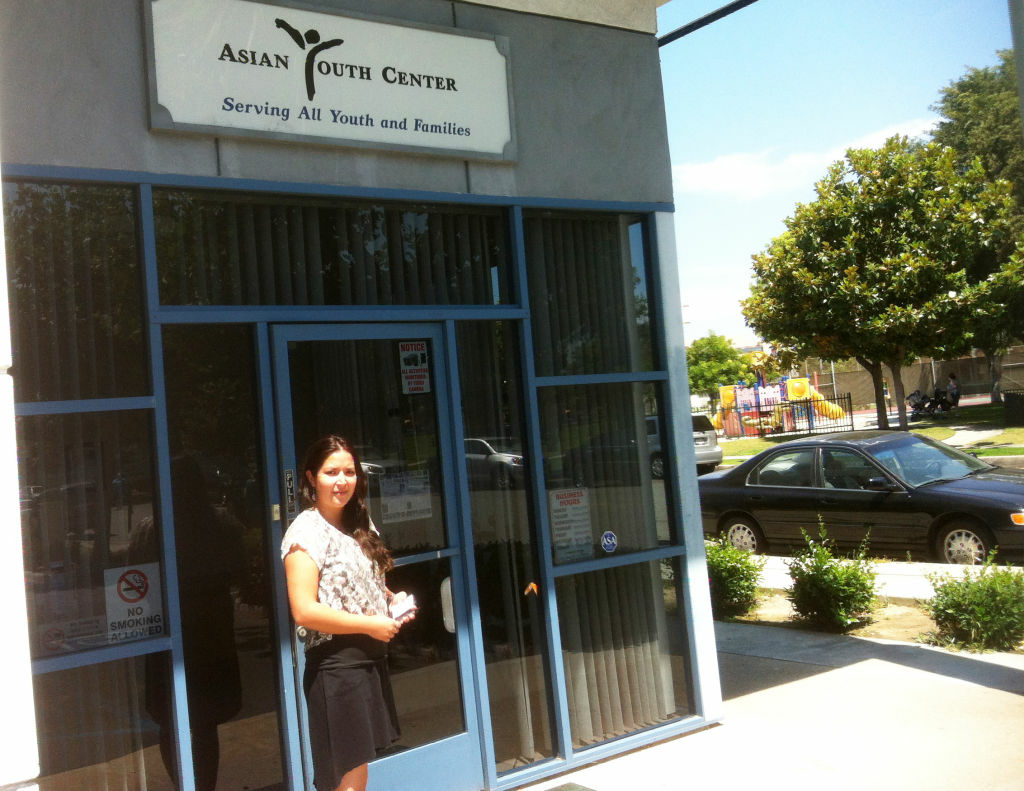 Aime Chambert runs a cooling center at Asian Youth Center in San Gabriel.