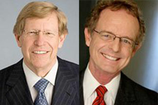 Attorney Ted Olsen, left, and Clyde FT Small.
