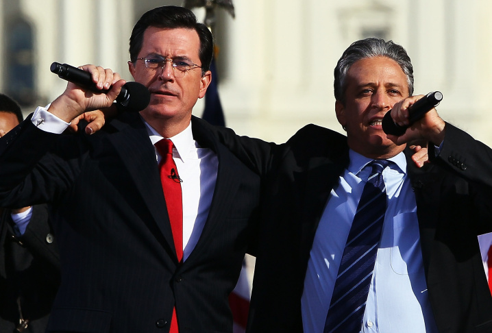 Jon Stewart And Stephen Colbert Hold Rally On National Mall