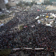 Thousands of Egyptians gather during a d