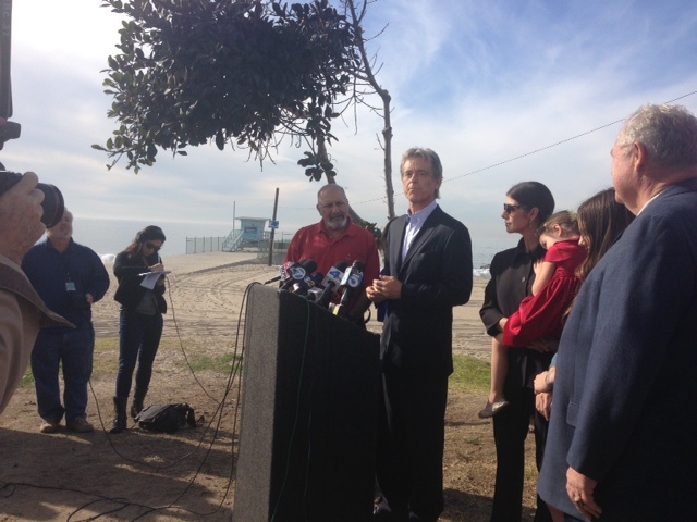 Former Santa Monica Mayor Bobby Shriver announces his campaign for the Los Angeles County Board of Supervisors.
