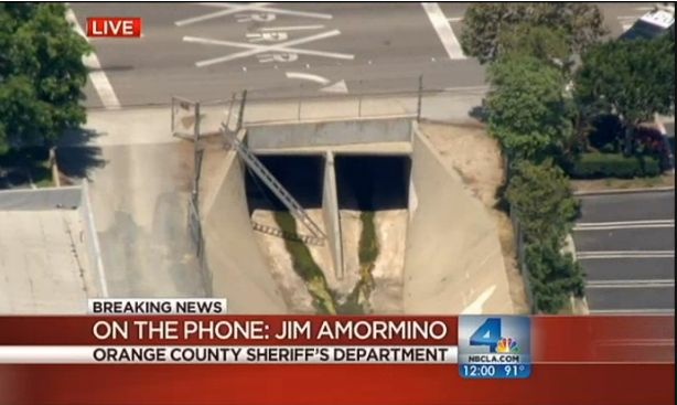Orange County workers discovered a backpack containing grenades and other explosive devices near the intersection of Orangethorpe and Lakeview avenues in Placentia.