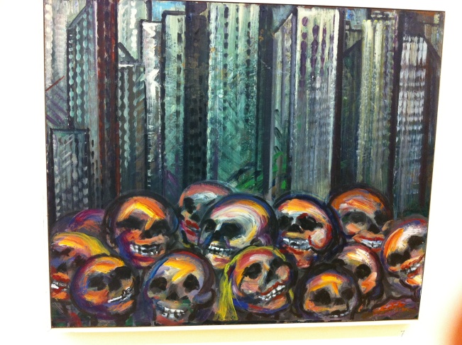 Detail of Philip Stein painting.