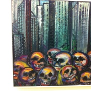 Detail of Philip Stein painting.